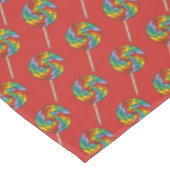 レインボー棒つきキャンデーキャンディーショップ誕生日プライドロリー テーブルクロス (アングル)