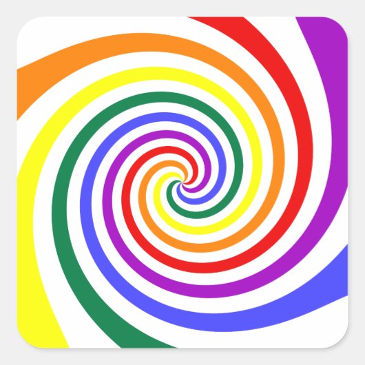 レインボー棒つきキャンデー スクエアシール (正面)