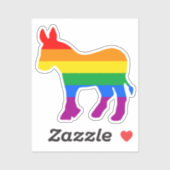 レインボー民主党員 シール (シート)