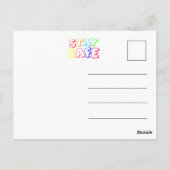 レインボー気にカラーステイを表示する ポストカード (裏面)