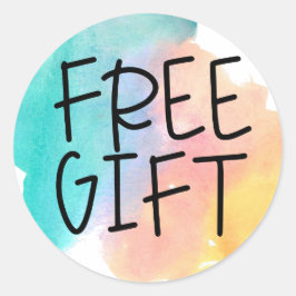 レインボー水の色の無料サンプル無料ギフトシール ラウンドシール