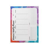 レインボー水の色Weekly To Do Listメモ帳 ノートパッド (回転)