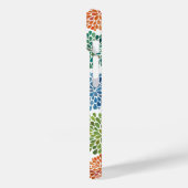 レインボー水彩ダリアの花 フラワー ファインアート Case-Mate iPhoneケース (裏面 / 左)