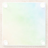 レインボー水彩画スローピロー ガラスコースター (裏面)