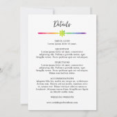 レインボー水彩航海LGBT 2in1 ウェディング 招待状 (裏面)