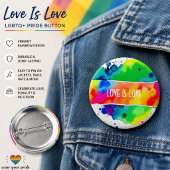 レインボー水彩LGBTQ+プライドボタン 缶バッジ