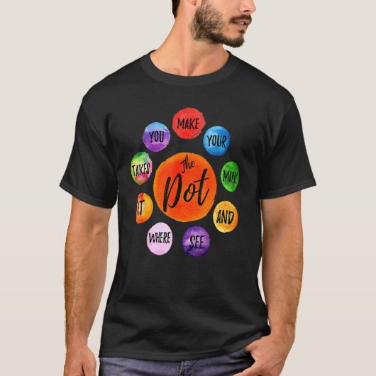 レインボー水玉で印をつけてみよう Tシャツ (正面)