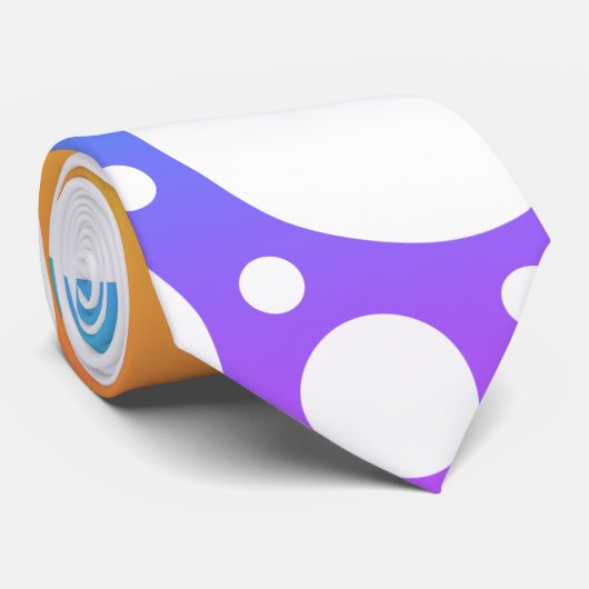 レインボー水玉模様おもしろいネックタイ ネクタイ (ロール)