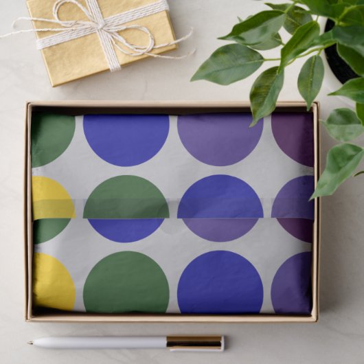 レインボー水玉模様オングレーティッシュペーパー 薄葉紙 (ギフト)