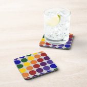 レインボー水玉模様オングレー コースター (右側)