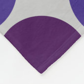 レインボー水玉模様オングレー フリースブランケット (角)