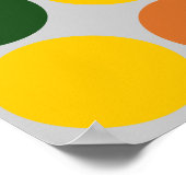 レインボー水玉模様オングレー ポスター (角)