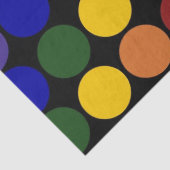 レインボー水玉模様オンブラックティッシュペーパー 薄葉紙 (詳細)