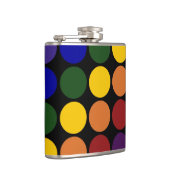 レインボー水玉模様オンブラック フラスク (右)