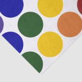 レインボー水玉模様オンホワイトティッシュペーパー 薄葉紙 (詳細)