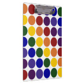 レインボー水玉模様オンホワイト クリップボード (右)