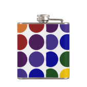 レインボー水玉模様オンホワイト フラスク (裏面)