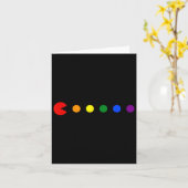 レインボー水玉模様ゲイプライド月Lgbtq Ally カード (黄色い花)