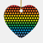 レインボー水玉模様ズブラック セラミックオーナメント (裏面)