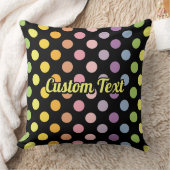 レインボー水玉模様パターン クッション (ブランケット)