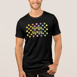 レインボー水玉模様パターン トライブレンドTシャツ