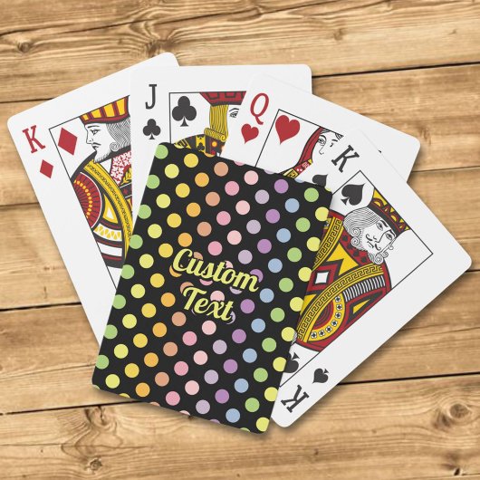 レインボー水玉模様パターン トランプ