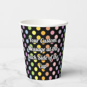 レインボー水玉模様パターン 紙コップ (裏面)