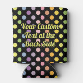 レインボー水玉模様パターン 缶クーラー (裏面)