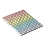 レインボー水玉模様ブラック ノートパッド (アングル)