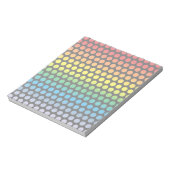 レインボー水玉模様ブラック ノートパッド (回転)