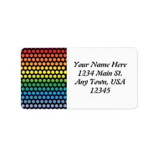 レインボー水玉模様ブラック ラベル