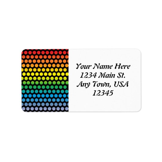 レインボー水玉模様ブラック ラベル (正面)