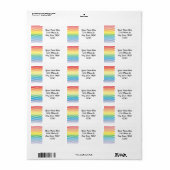 レインボー水玉模様ホワイト ラベル (フルシート)