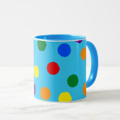 レインボー水玉模様マグ マグカップ (正面右)