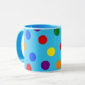 レインボー水玉模様マグ マグカップ (正面左)