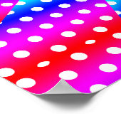 レインボー水玉模様万華鏡のように千変万化するパターンマンダラ ポスター (角)