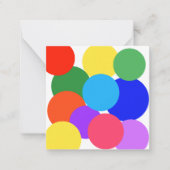 レインボー水玉模様 ノートカード (正面)