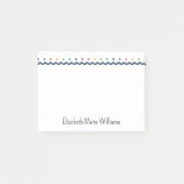 レインボー水玉模様 パーソナライズされた ポストイット (正面)