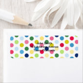 レインボー水玉模様 ラベル (インサイチュ)