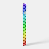 レインボー水玉 iPhone 15ケース (左側面)