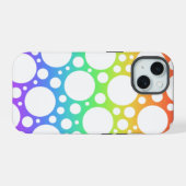 レインボー水玉iPhoneケース iPhone 15ケース (裏面横)