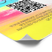 レインボー水結婚色のハネムーン基金QRコード ポスター (角)