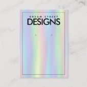 レインボー水色イヤリングディスプレイカード 名刺 (正面)