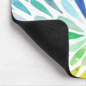 レインボー水色マウスパッド、新規 マウスパッド (コーナー)