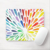 レインボー水色マウスパッド、新規 マウスパッド (マウス)