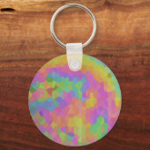 レインボー油モザイク キーホルダー (正面)