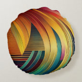 レインボー波 ラウンドクッション (裏面)