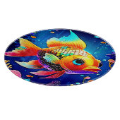 レインボー海リーフフィッシュデザイン カッティングボード (角)