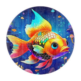 レインボー海リーフフィッシュデザイン カッティングボード