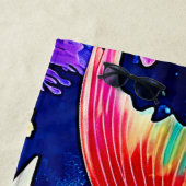 レインボー海リーフフィッシュデザイン ビーチタオル (インサイチュ)